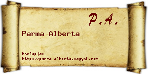 Parma Alberta névjegykártya